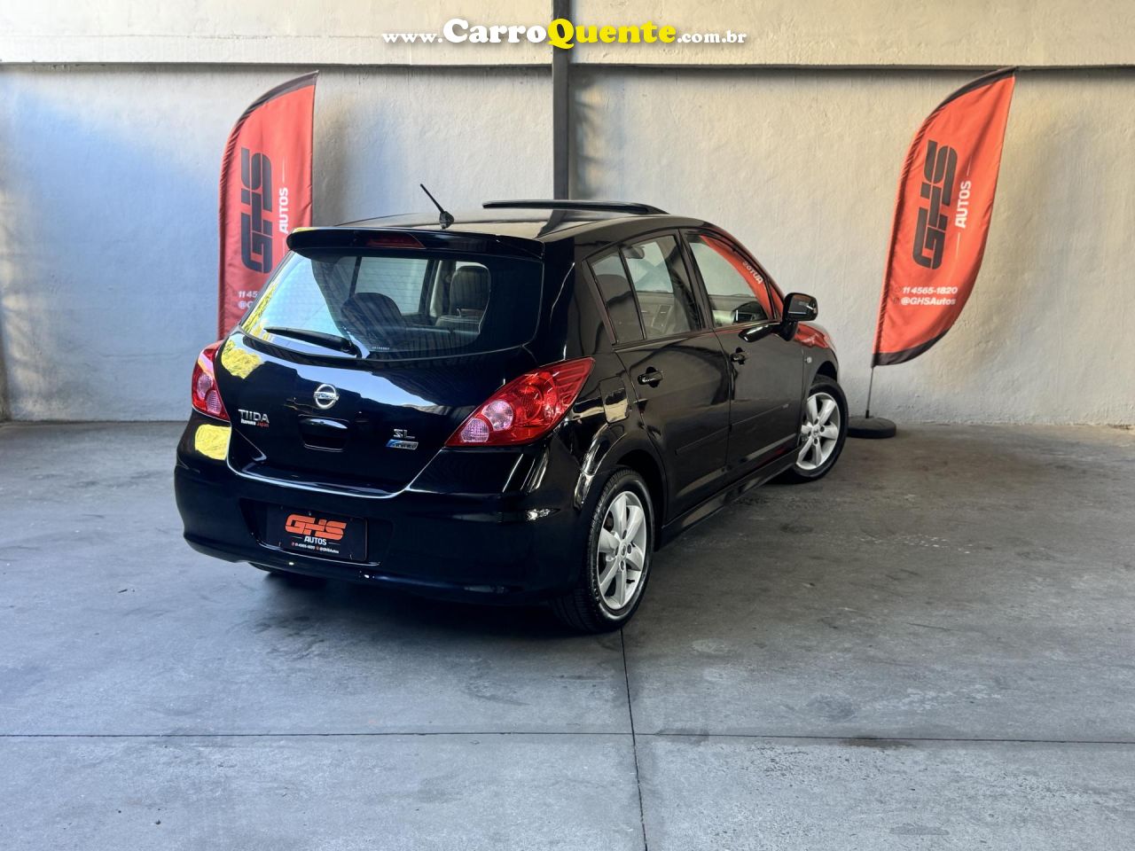 NISSAN   TIIDA SL 1.81.8 FLEX 16V AUT.   PRETO 2012 1.8 FLEX - Loja