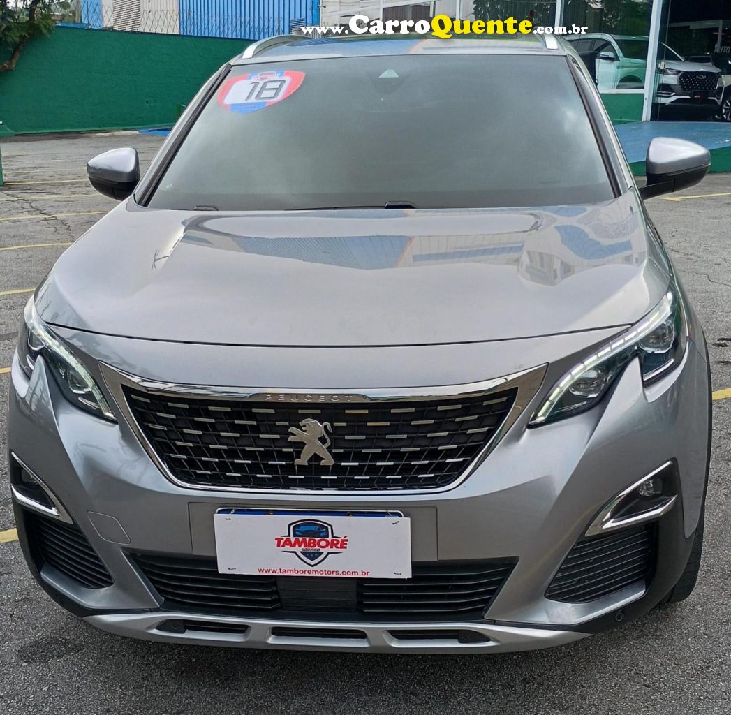 PEUGEOT   3008 GRIFFE 1.6 TURBO 16V 5P AUT.   PRATA 2018 1.6 GASOLINA - Loja