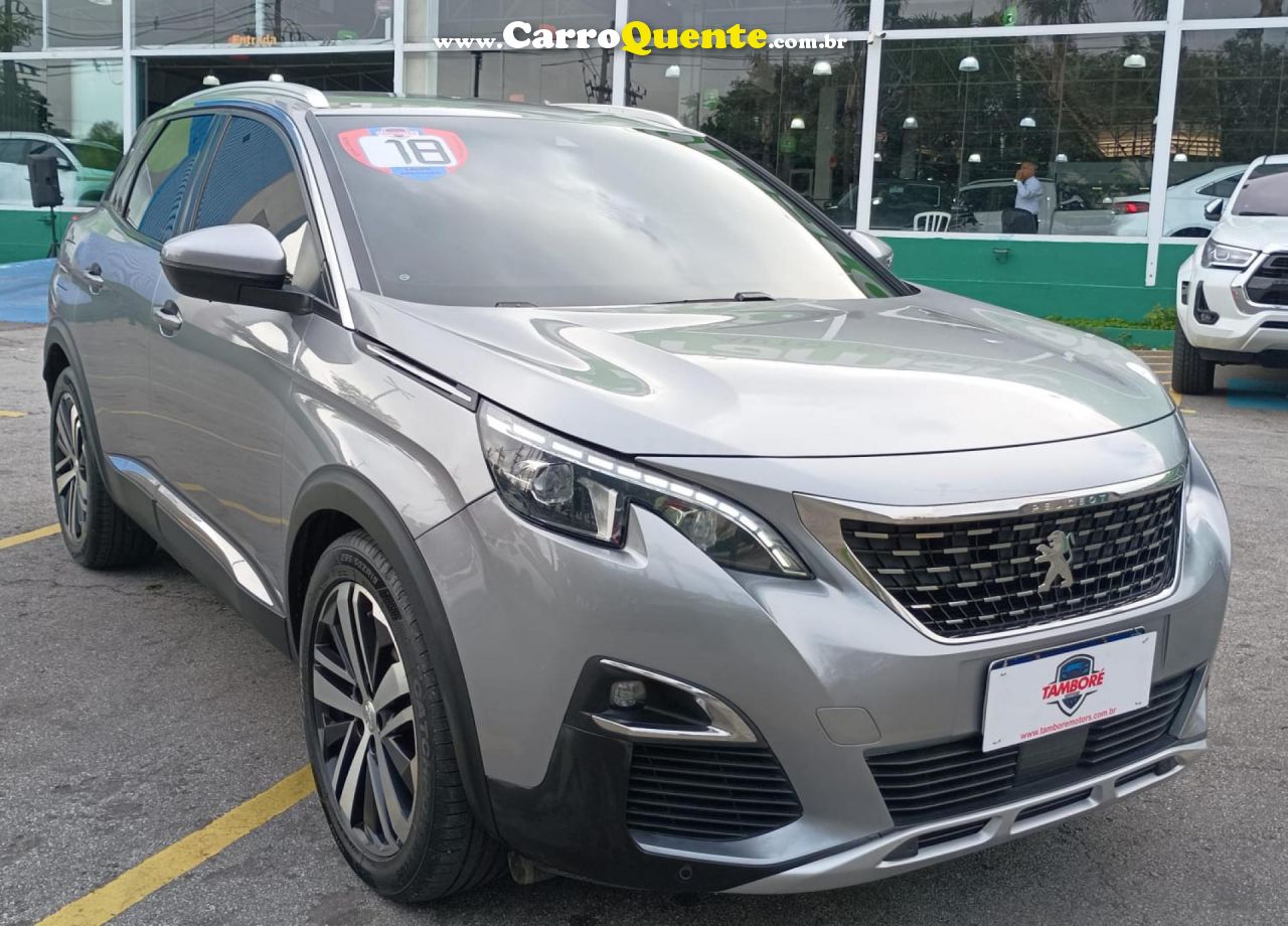 PEUGEOT   3008 GRIFFE 1.6 TURBO 16V 5P AUT.   PRATA 2018 1.6 GASOLINA - Loja