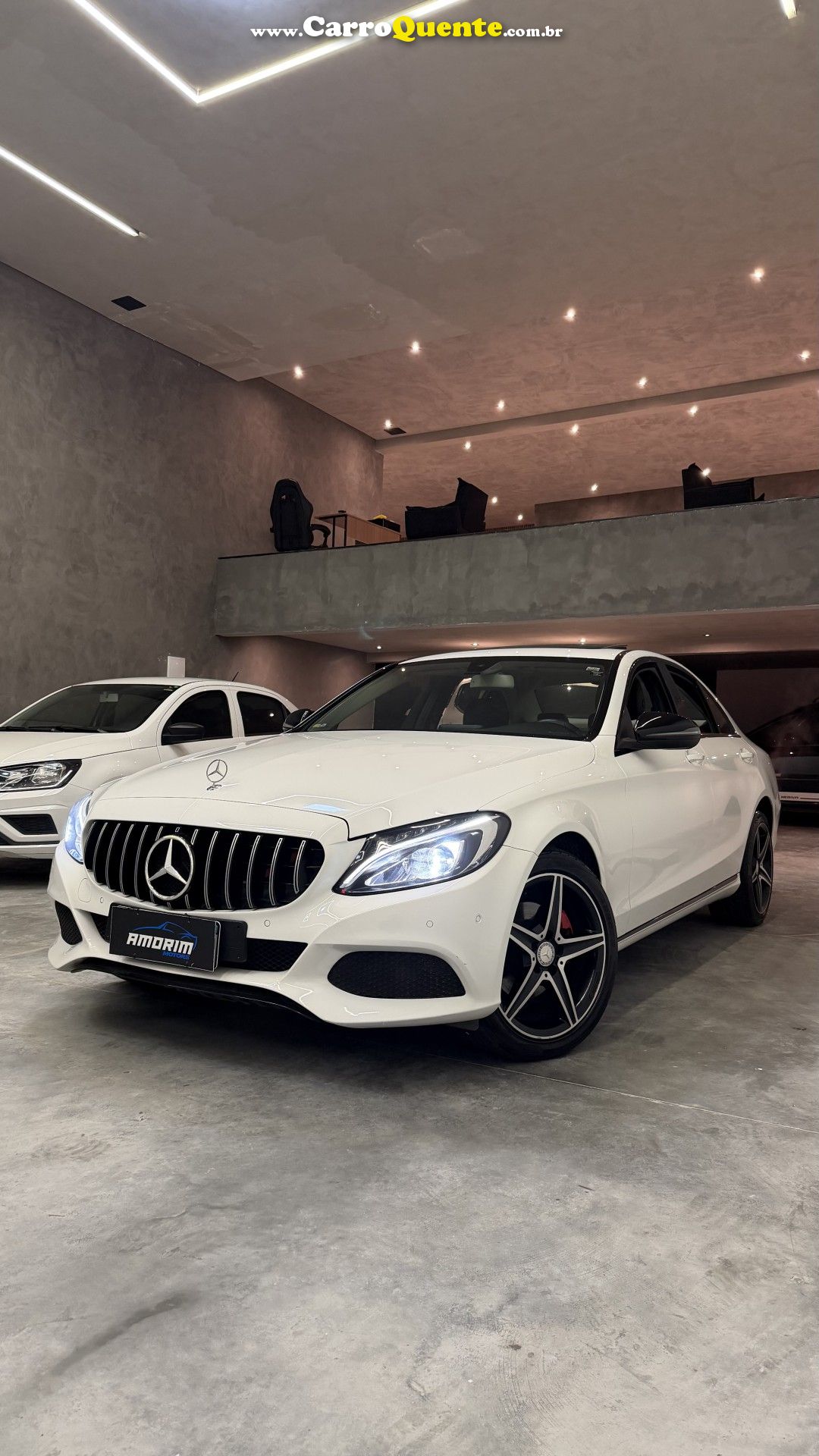 MERCEDES-BENZ   C-200 AVANTGARDE 2.0 TB 16V 184CV AUT.   BRANCO 2017 2.0 GASOLINA - Loja