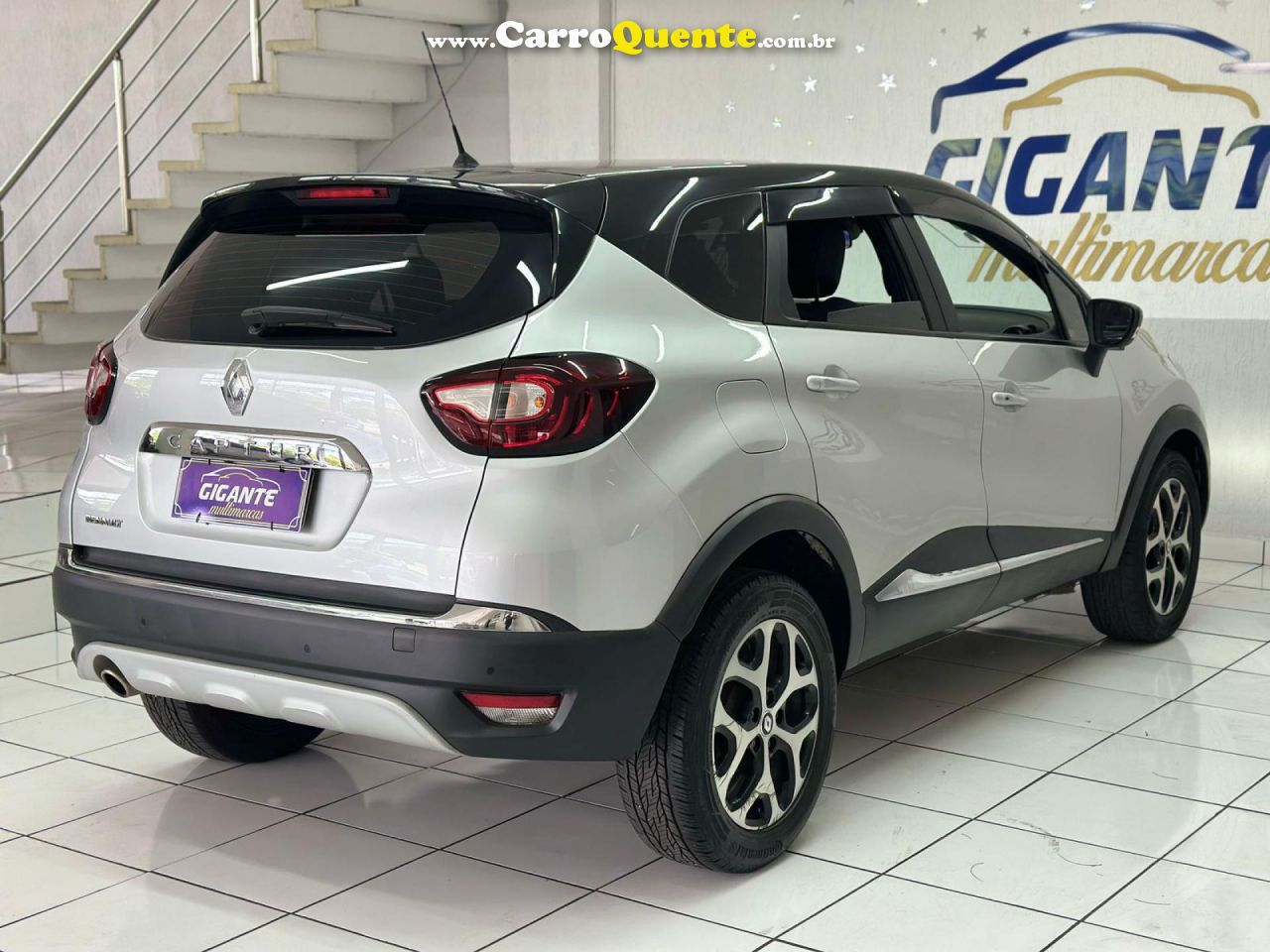 RENAULT   CAPTUR INTENSE 1.6 16V FLEX 5P AUT.   PRATA 2021 1.6 FLEX - Loja