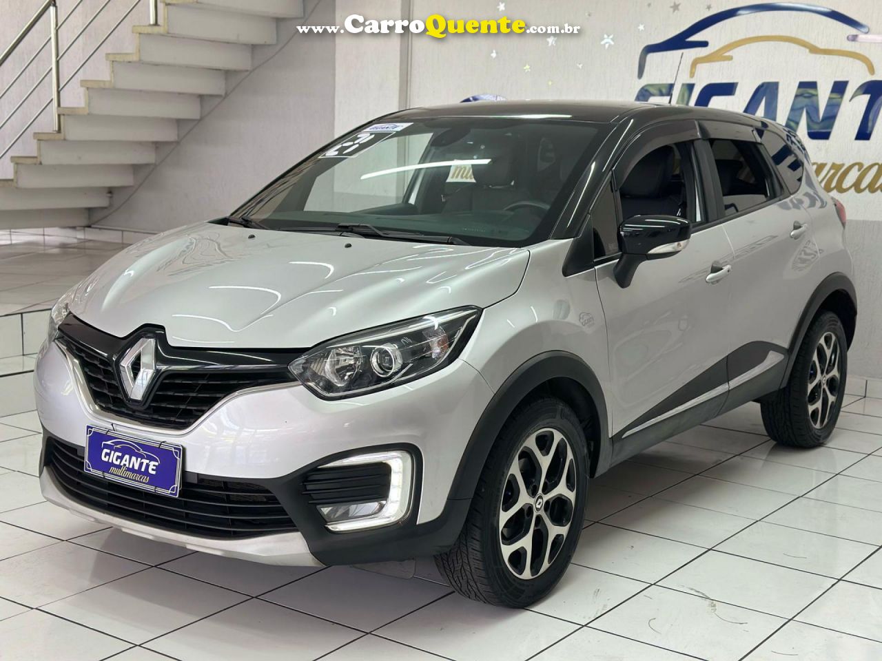 RENAULT   CAPTUR INTENSE 1.6 16V FLEX 5P AUT.   PRATA 2021 1.6 FLEX - Loja