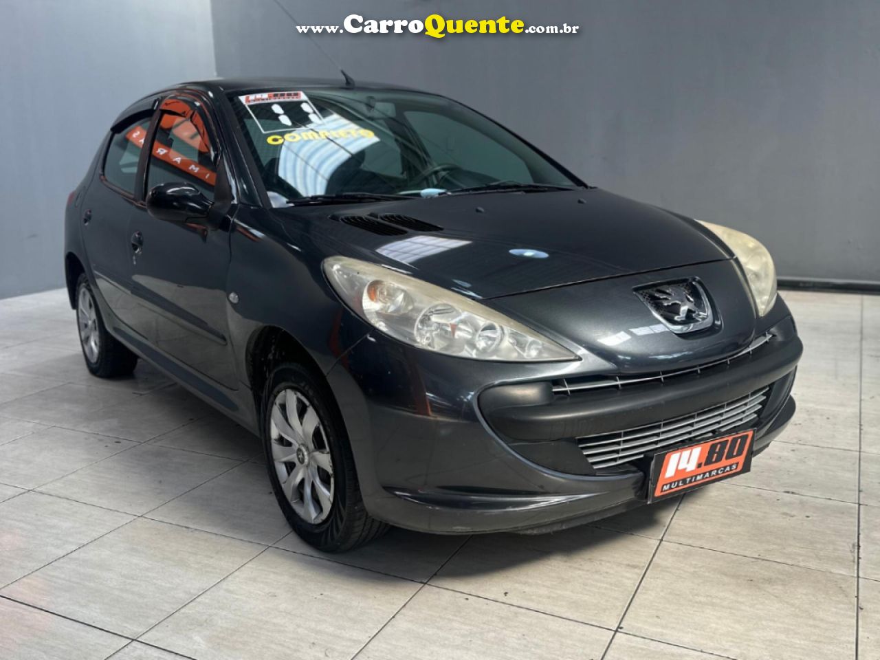 PEUGEOT   207 XR 1.4 FLEX 8V 5P   CINZA 2011 1.4 FLEX - Loja