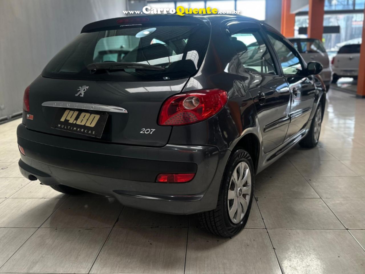 PEUGEOT   207 XR 1.4 FLEX 8V 5P   CINZA 2011 1.4 FLEX - Loja