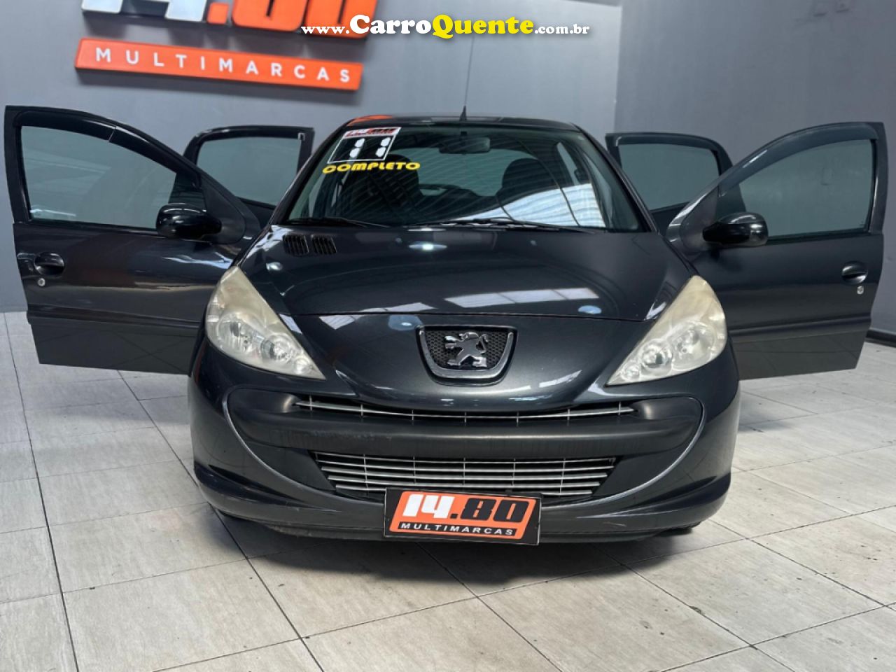 PEUGEOT   207 XR 1.4 FLEX 8V 5P   CINZA 2011 1.4 FLEX - Loja