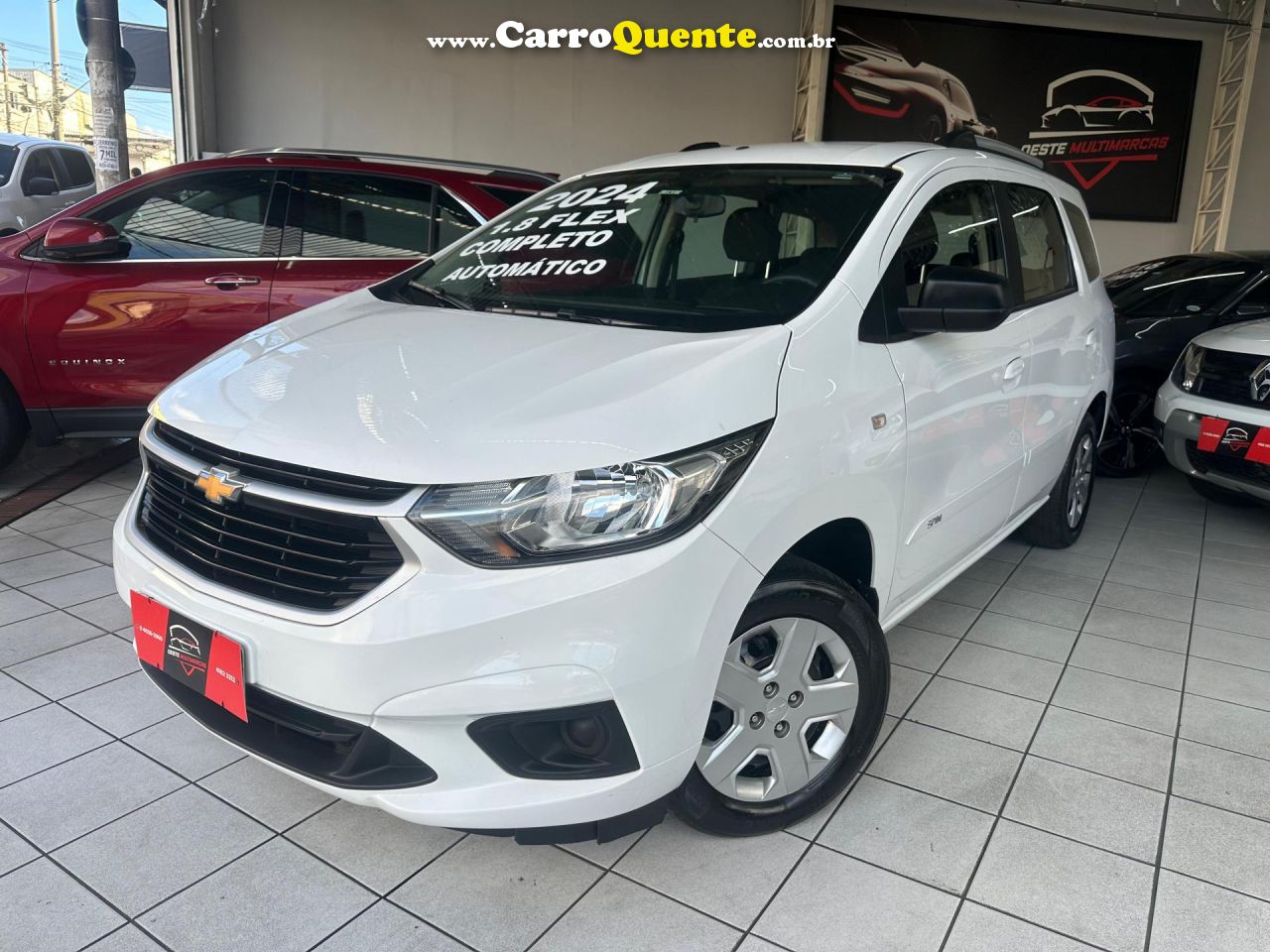 CHEVROLET   SPIN LS 1.8 8V ECONO.FLEX 5P AUT.   BRANCO 2024 1.8 FLEX - Loja