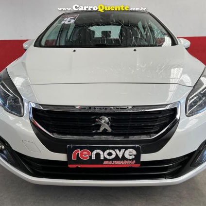 PEUGEOT   308 GRIFFE 1.6 TURBO FLEX 16V 5P AUT.   BRANCO 2016 1.6 FLEX