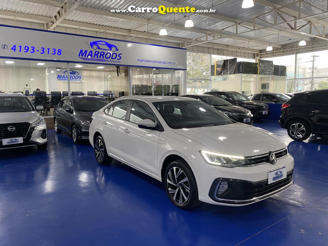 VOLKSWAGEN   VIRTUS HIGHLINE 200 TSI 1.0 FLEX 12V AUT   BRANCO 2023 1.0 FLEX - Loja