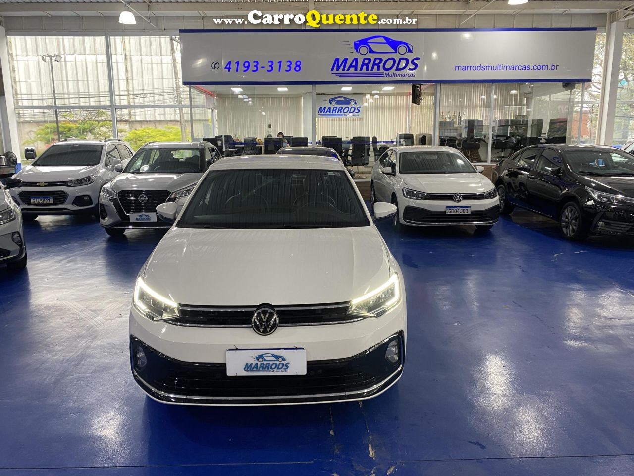 VOLKSWAGEN   VIRTUS HIGHLINE 200 TSI 1.0 FLEX 12V AUT   BRANCO 2023 1.0 FLEX - Loja