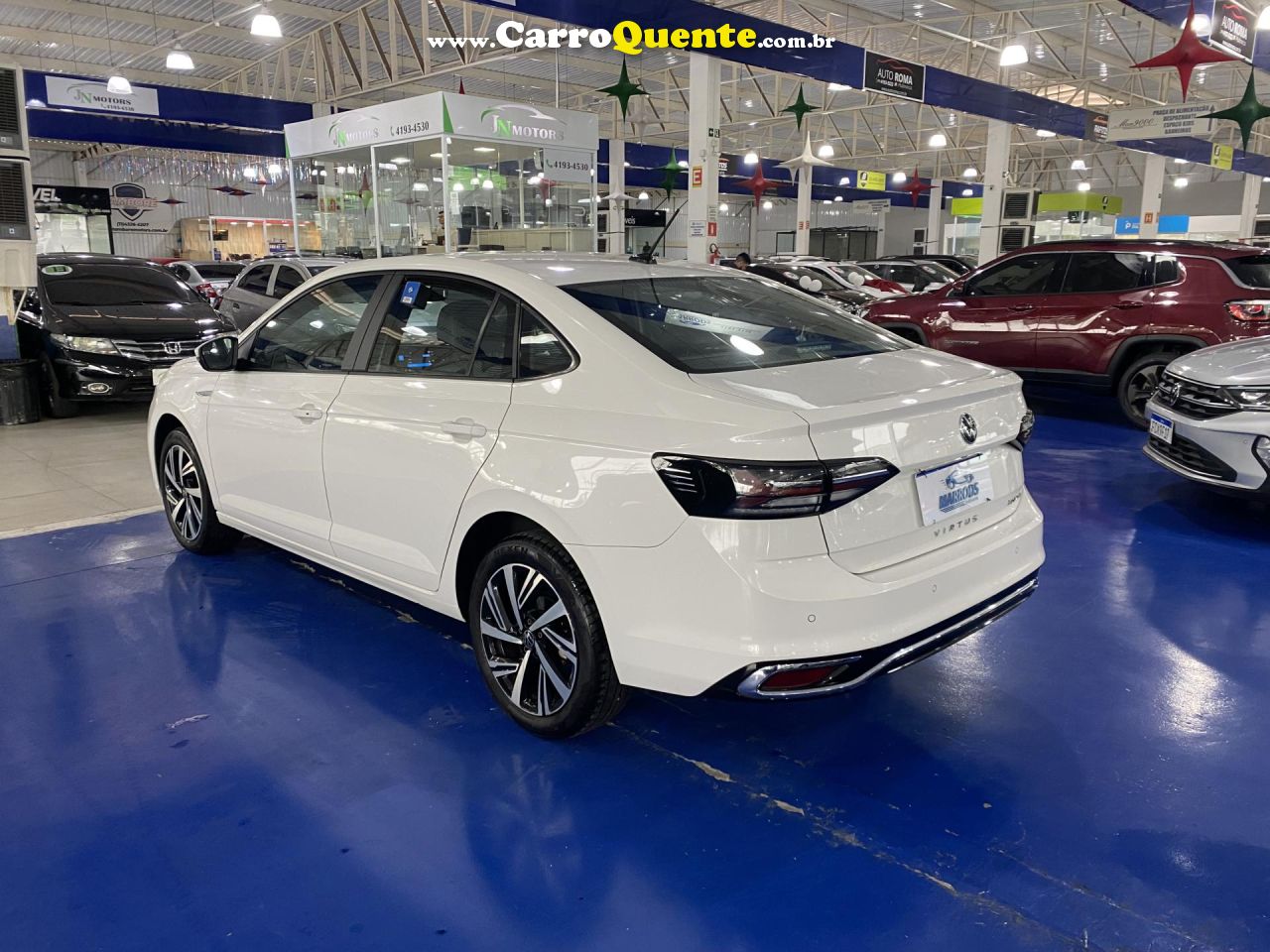 VOLKSWAGEN   VIRTUS HIGHLINE 200 TSI 1.0 FLEX 12V AUT   BRANCO 2023 1.0 FLEX - Loja