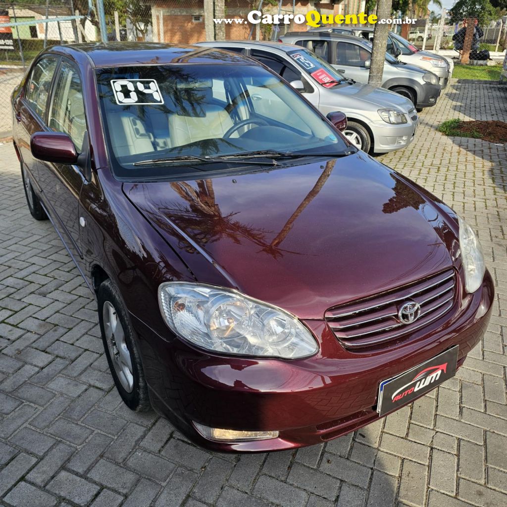 TOYOTA   COROLLA SE-G 1.81.8 FLEX 16V AUT.   VERMELHO 2004 1.8 FLEX - Loja