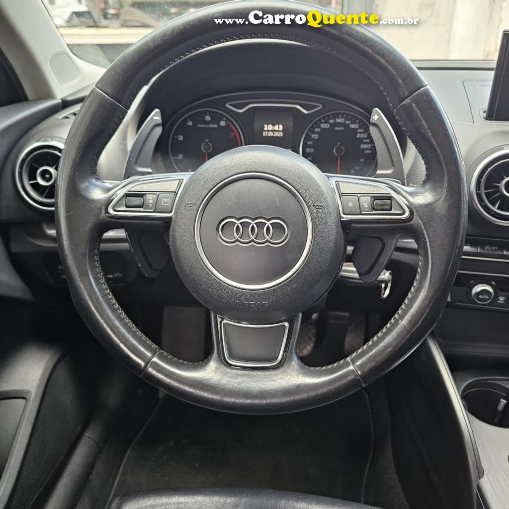 AUDI   A3 SED.1.81.8 AMBIT.16V TB FSI S-TRONIC   BRANCO 2015 1.8 GASOLINA - Loja