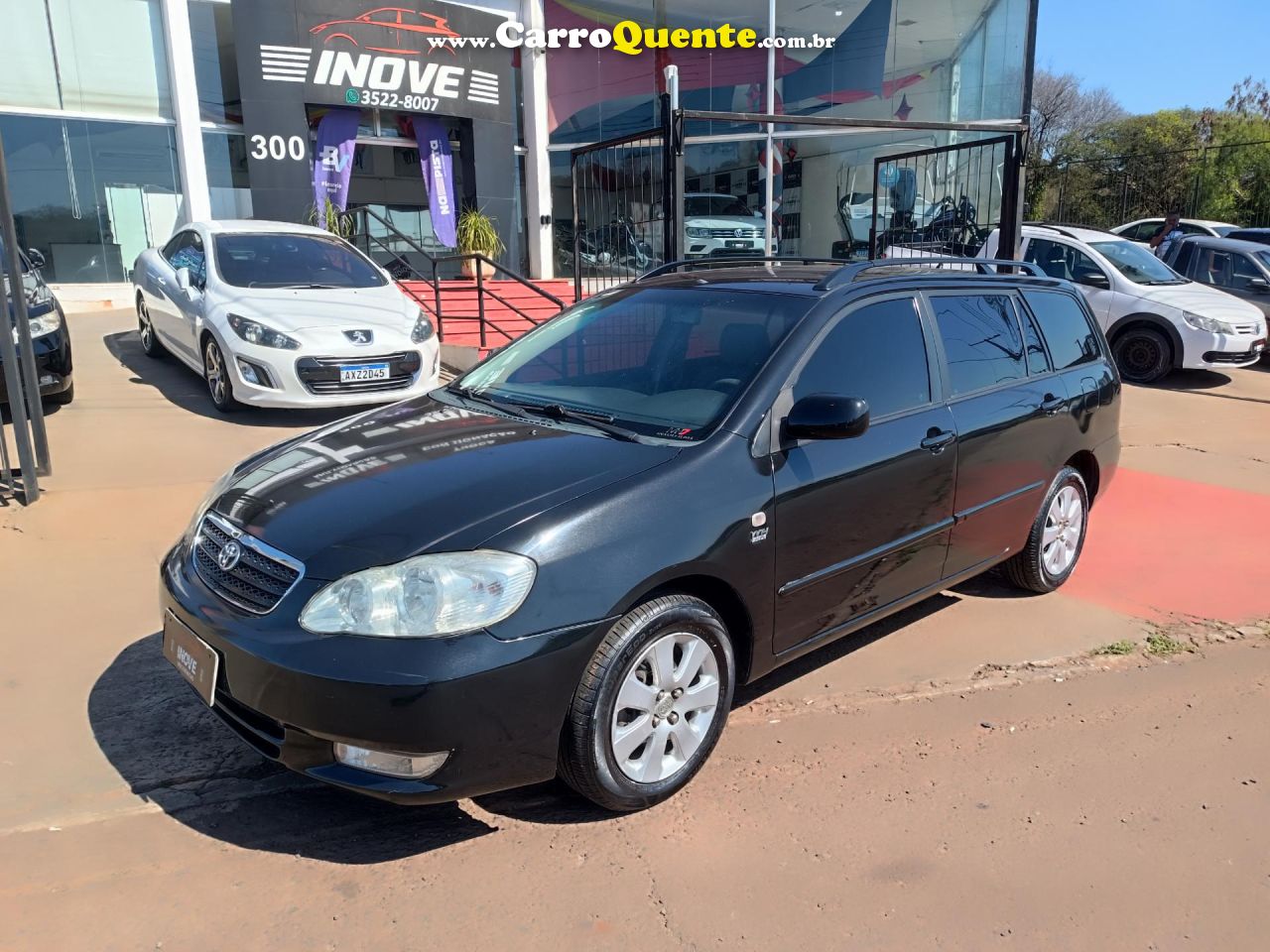 TOYOTA   COROLLA FIELDER SW 1.81.8 XEI FLEX AUT.   PRETO 2008 1.8 FLEX - Loja