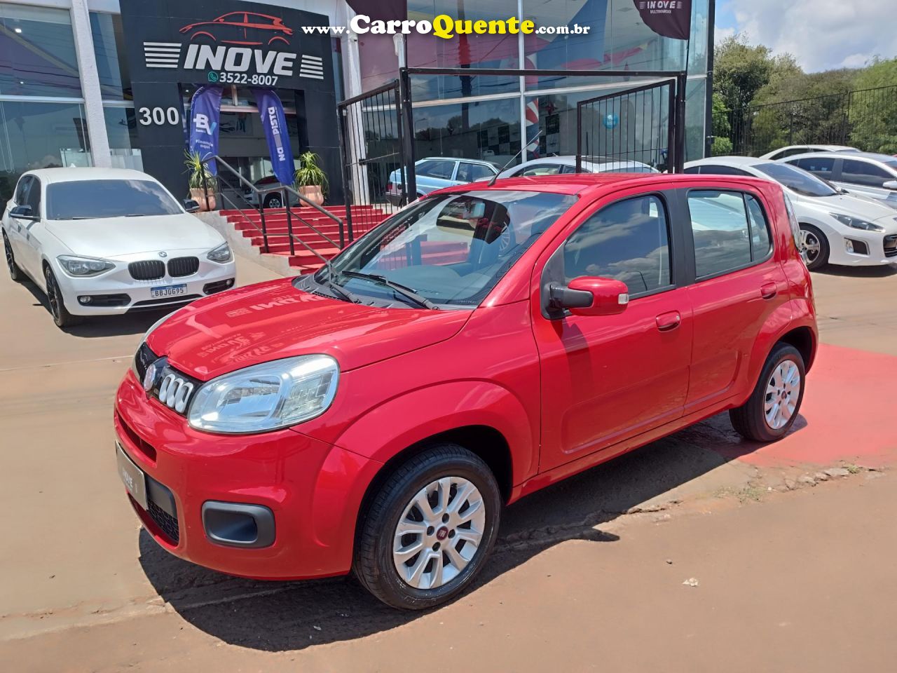 FIAT   UNO EVOLUTION 1.4 FIRE FLEX 8V 5P   VERMELHO 2015 1.4 FLEX - Loja