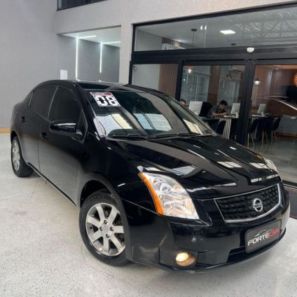NISSAN   SENTRA S 2.0 2.0 FLEX FUEL 16V AUT.   PRETO 2008 2.0 FLEX