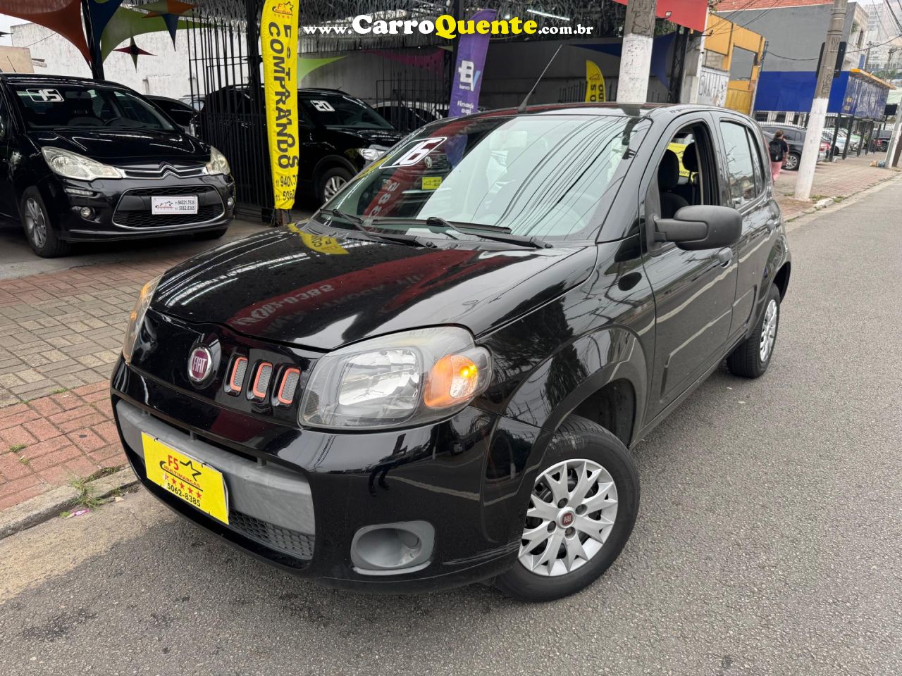 FIAT   UNO VIVACE CELEB. 1.0 EVO F.FLEX 8V 5P   PRETO 2016 1.0 FLEX - Loja