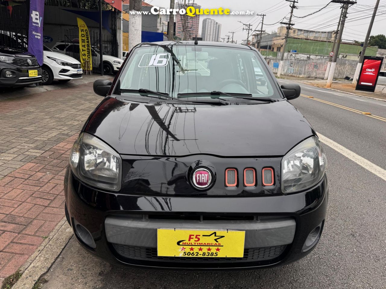 FIAT   UNO VIVACE CELEB. 1.0 EVO F.FLEX 8V 5P   PRETO 2016 1.0 FLEX - Loja