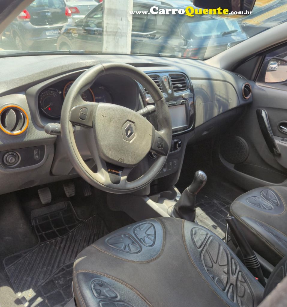 RENAULT   SANDERO STEPWAY HI-POWER 1.6 8V 5P   PRETO 2015 1.6 FLEX - Loja