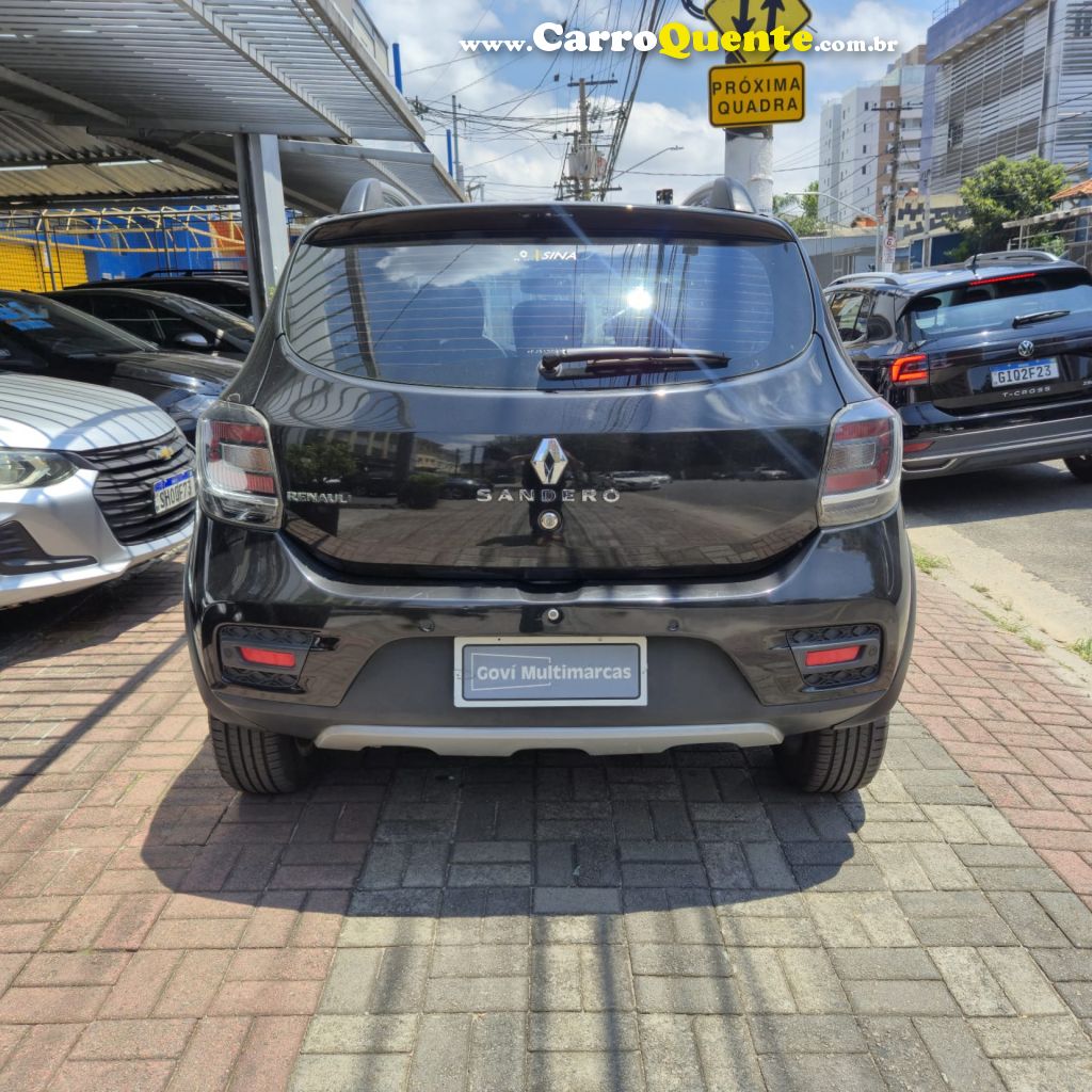 RENAULT   SANDERO STEPWAY HI-POWER 1.6 8V 5P   PRETO 2015 1.6 FLEX - Loja