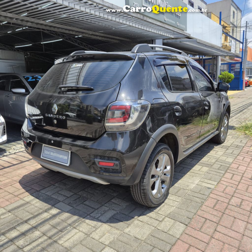RENAULT   SANDERO STEPWAY HI-POWER 1.6 8V 5P   PRETO 2015 1.6 FLEX - Loja