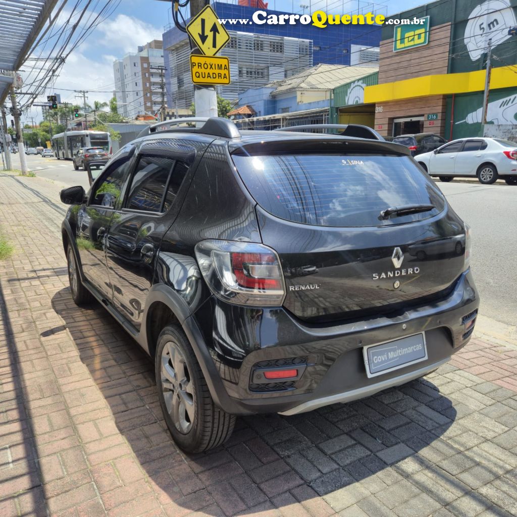 RENAULT   SANDERO STEPWAY HI-POWER 1.6 8V 5P   PRETO 2015 1.6 FLEX - Loja