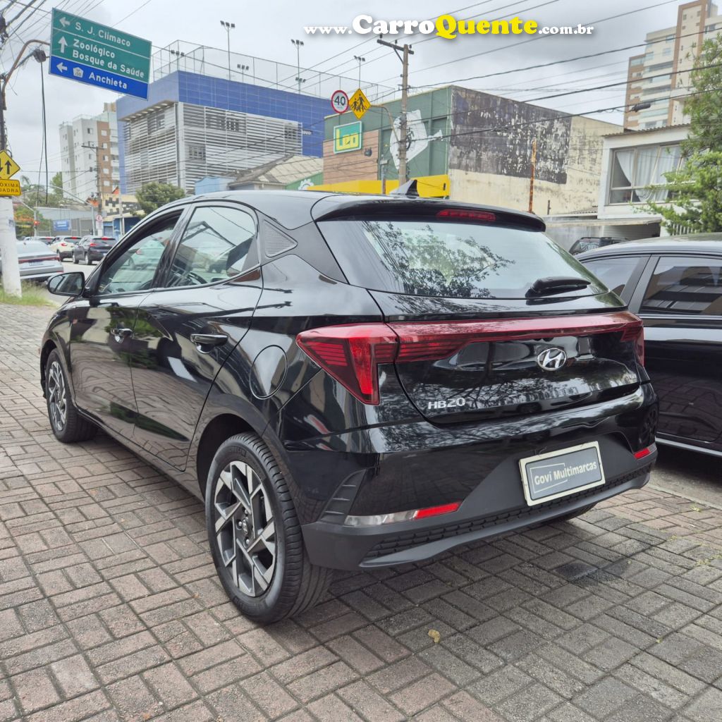 HYUNDAI   HB20 COMFORT 1.0 TB FLEX 12V AUT   PRETO 2024 1.0 FLEX - Loja