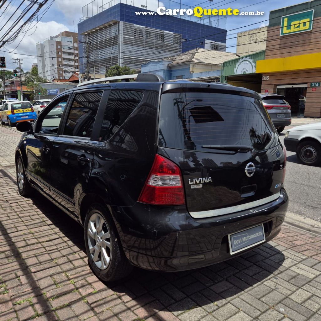 NISSAN   LIVINA S 1.8 16V FLEX FUEL AUT.   PRETO 2014 1.8 FLEX - Loja