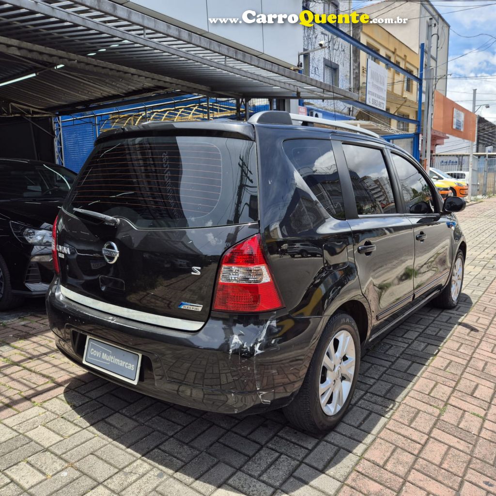 NISSAN   LIVINA S 1.8 16V FLEX FUEL AUT.   PRETO 2014 1.8 FLEX - Loja