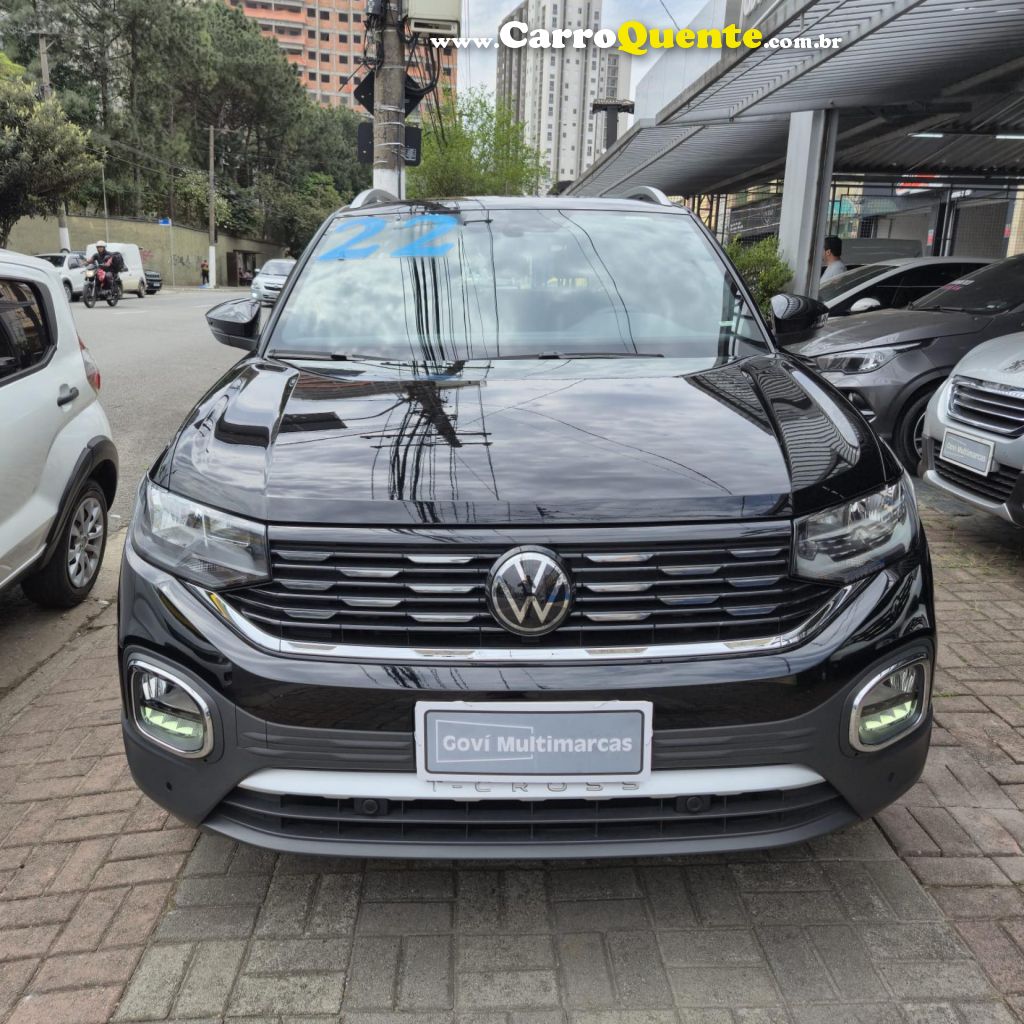 VOLKSWAGEN   T-CROSS HIG. 250 TSI 1.4 FLEX 16V 5P AUT   PRETO 2022 1.4 FLEX - Loja