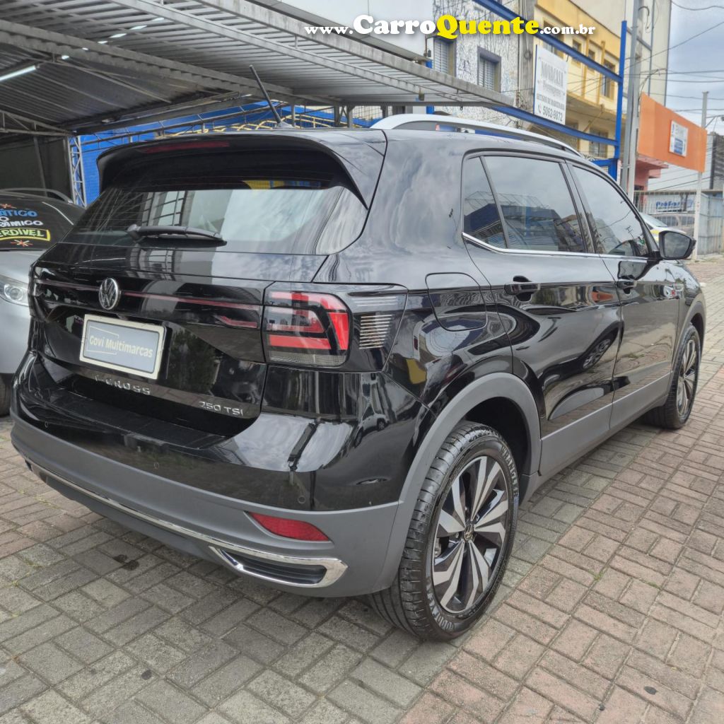 VOLKSWAGEN   T-CROSS HIG. 250 TSI 1.4 FLEX 16V 5P AUT   PRETO 2022 1.4 FLEX - Loja