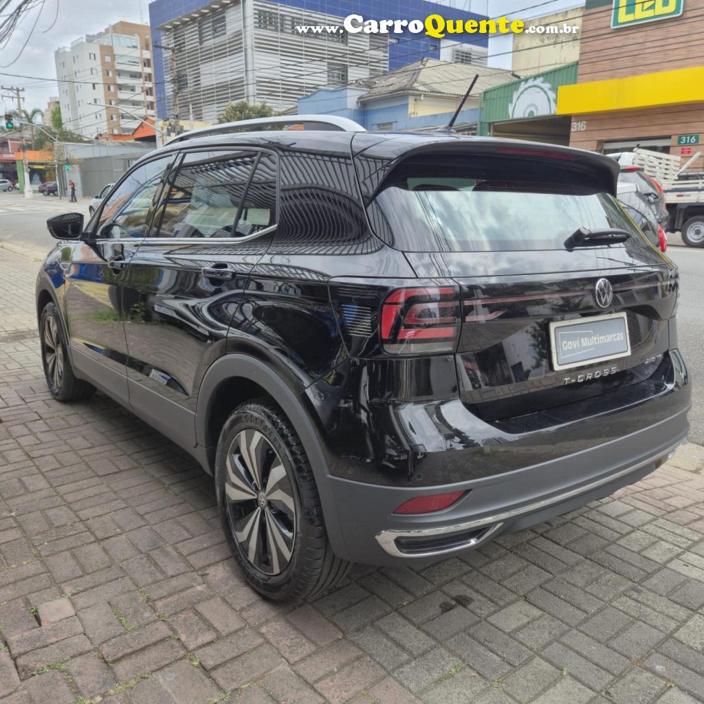 VOLKSWAGEN   T-CROSS HIG. 250 TSI 1.4 FLEX 16V 5P AUT   PRETO 2022 1.4 FLEX - Loja