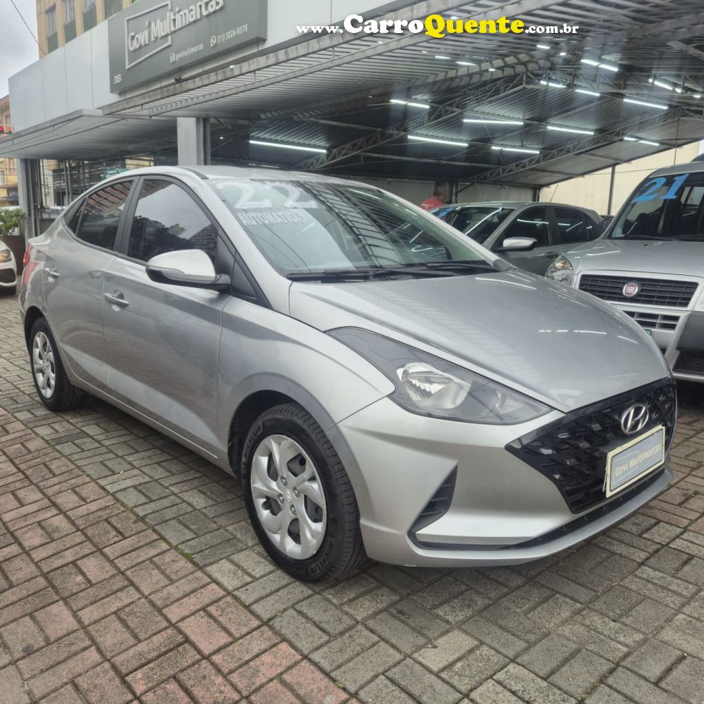 HYUNDAI   HB20S VISION 1.0 TB FLEX 12V AUT.   PRATA 2022 1.0 FLEX - Loja