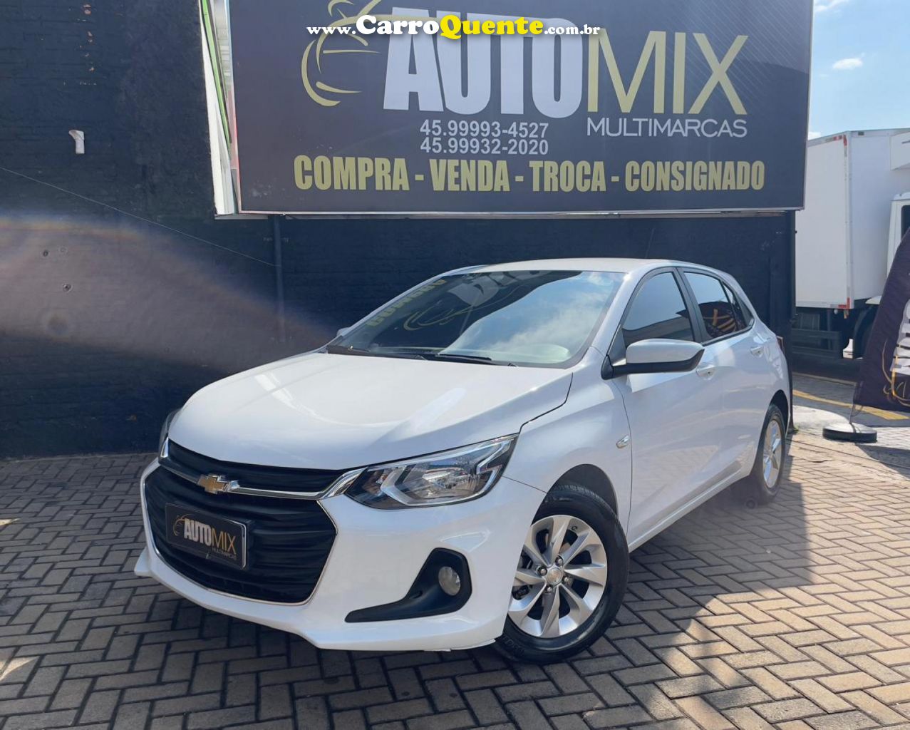 CHEVROLET   ONIX HATCH LT 1.0 12V TB FLEX 5P MEC.   BRANCO 2020 1.0 FLEX - Loja