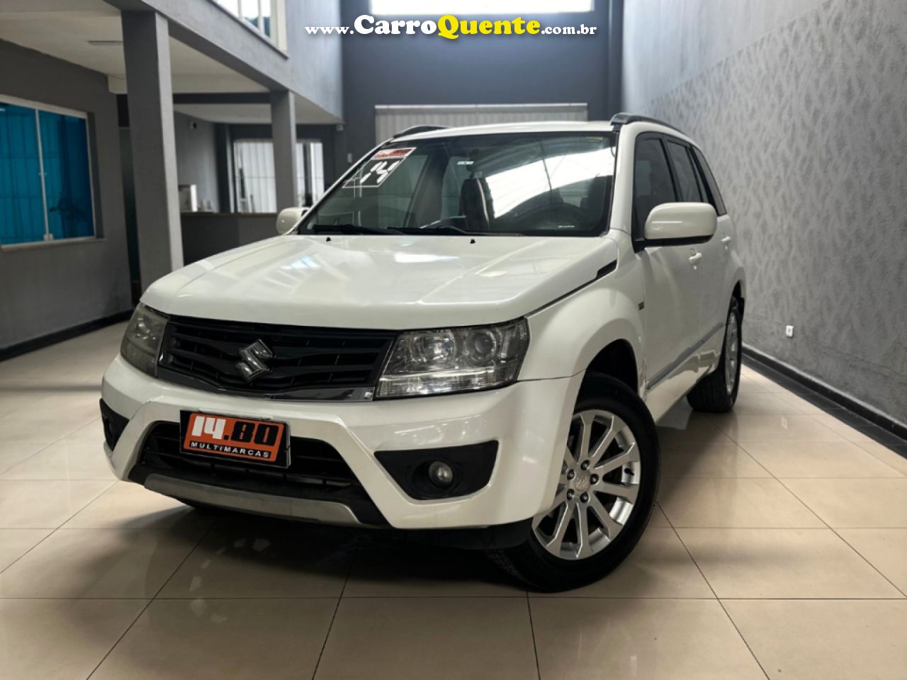 SUZUKI   GRAND VITARA 2.0 16V 4X24X4 5P AUT.   BRANCO 2014 2.0 GASOLINA - Loja