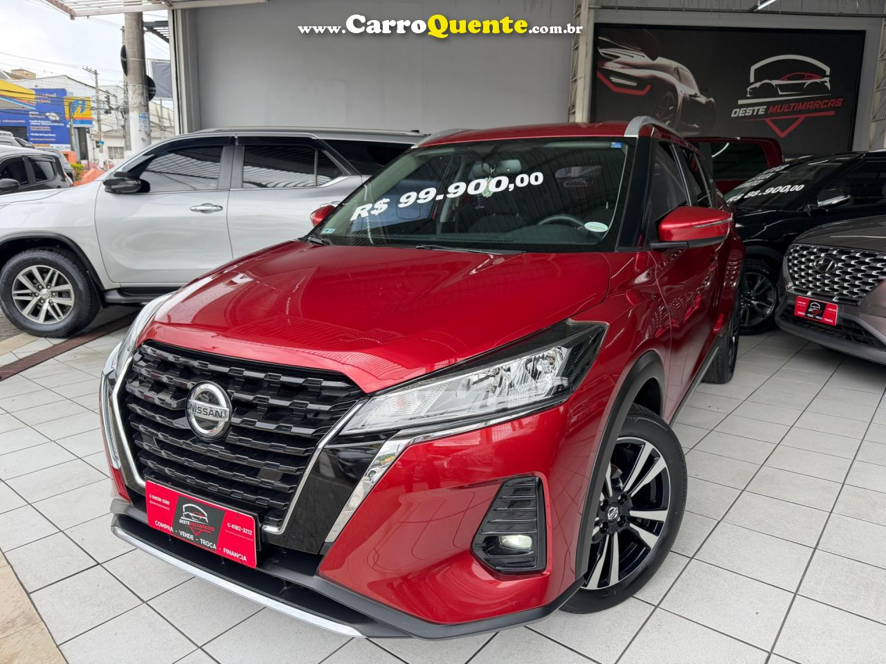 NISSAN   KICKS ADVANCE 1.6 16V FLEX AUT.   VERMELHO 2022 1.6 FLEX - Loja
