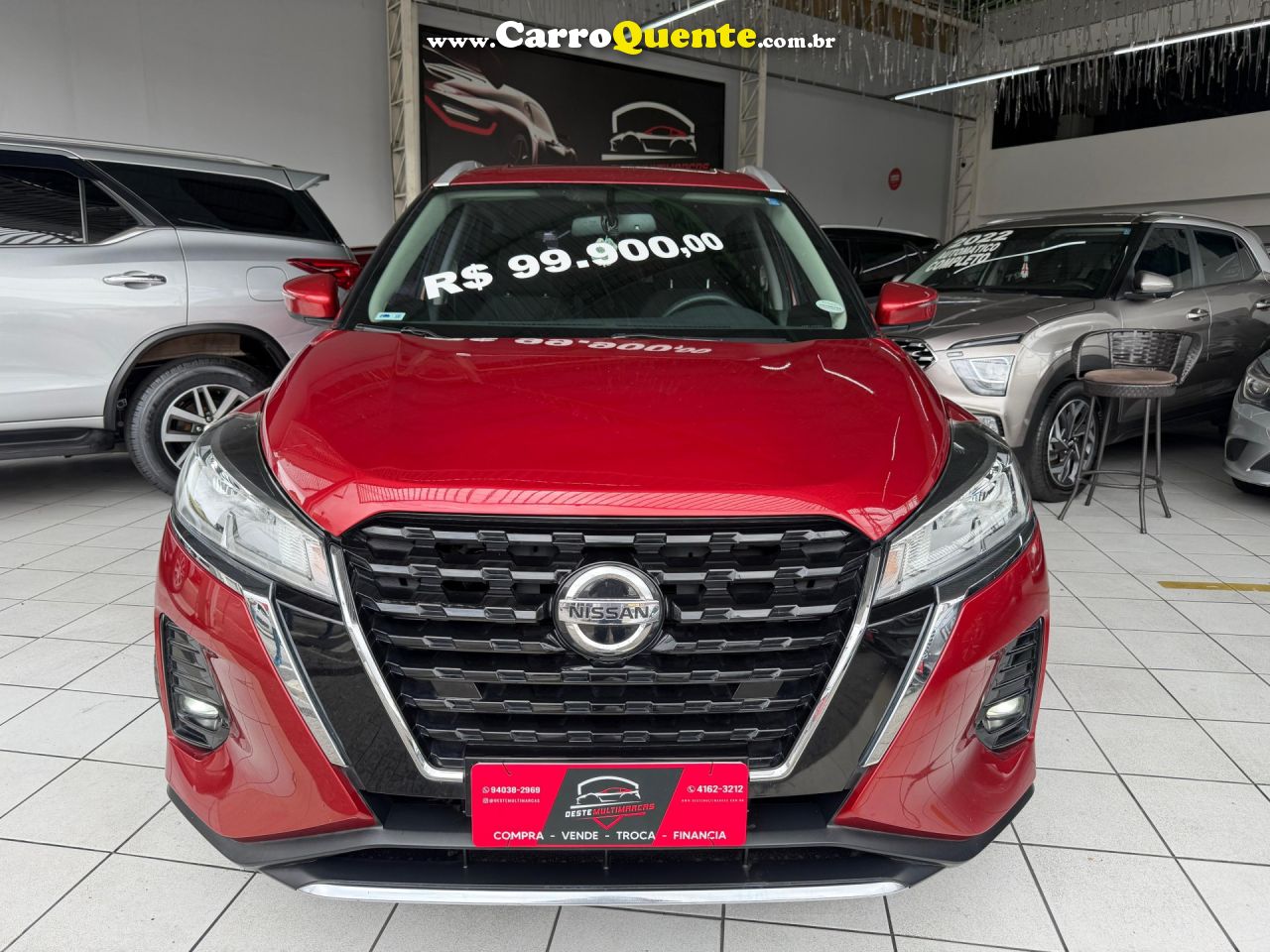 NISSAN   KICKS ADVANCE 1.6 16V FLEX AUT.   VERMELHO 2022 1.6 FLEX - Loja