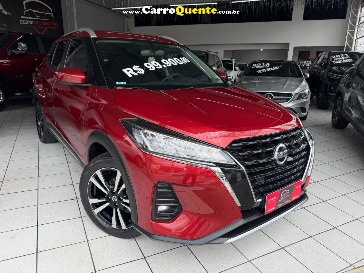 NISSAN   KICKS ADVANCE 1.6 16V FLEX AUT.   VERMELHO 2022 1.6 FLEX - Loja