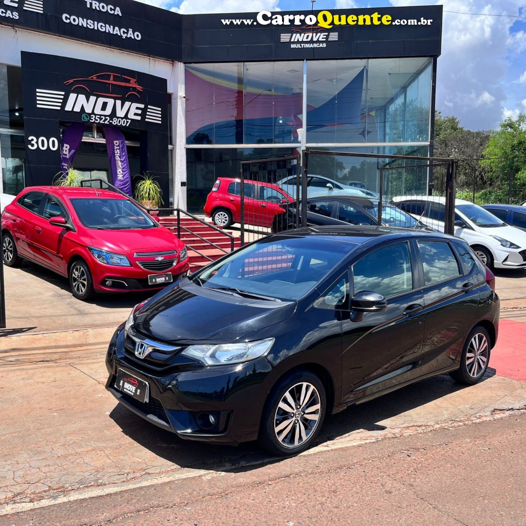 HONDA   FIT EXL 1.5 FLEXFLEXONE 16V 5P AUT   PRETO 2015 1.5 GASOLINA - Loja