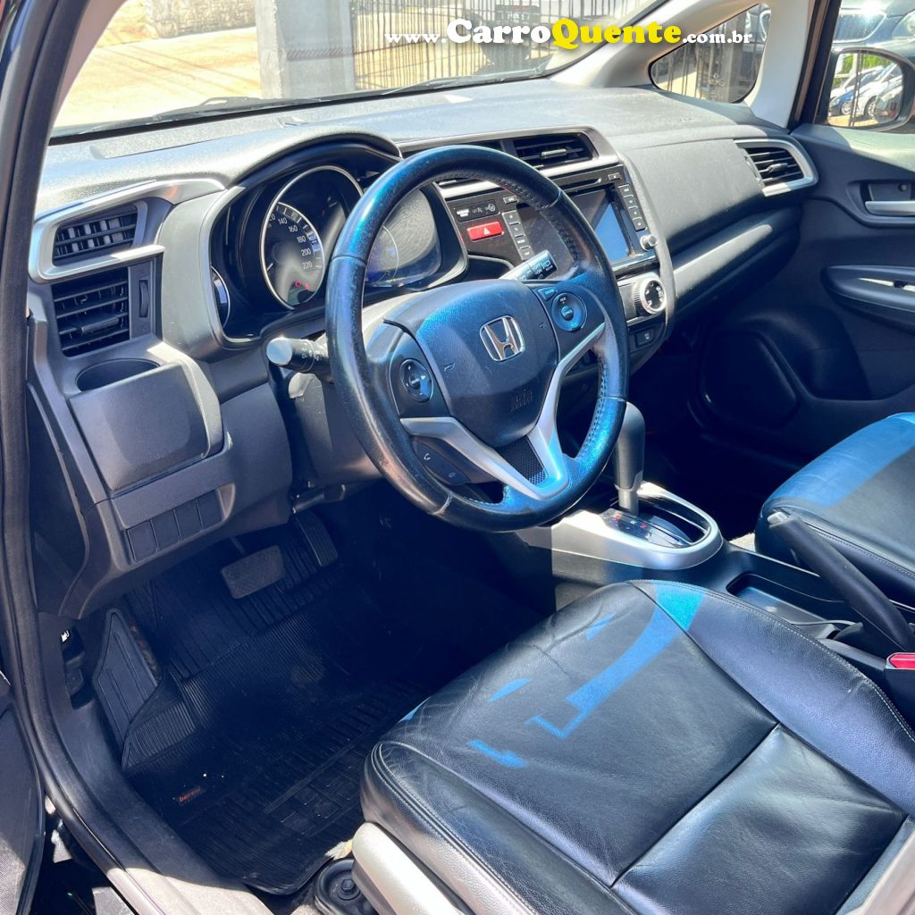 HONDA   FIT EXL 1.5 FLEXFLEXONE 16V 5P AUT   PRETO 2015 1.5 GASOLINA - Loja