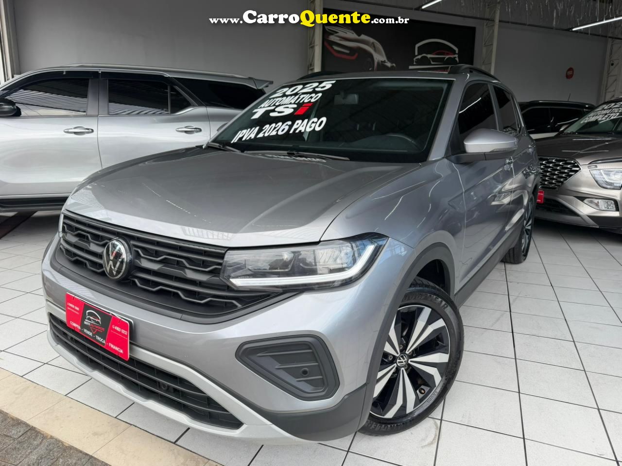 VOLKSWAGEN   T-CROSS 1.0 TSI FLEX 12V 5P AUT.   PRATA 2025 1.0 FLEX - Loja
