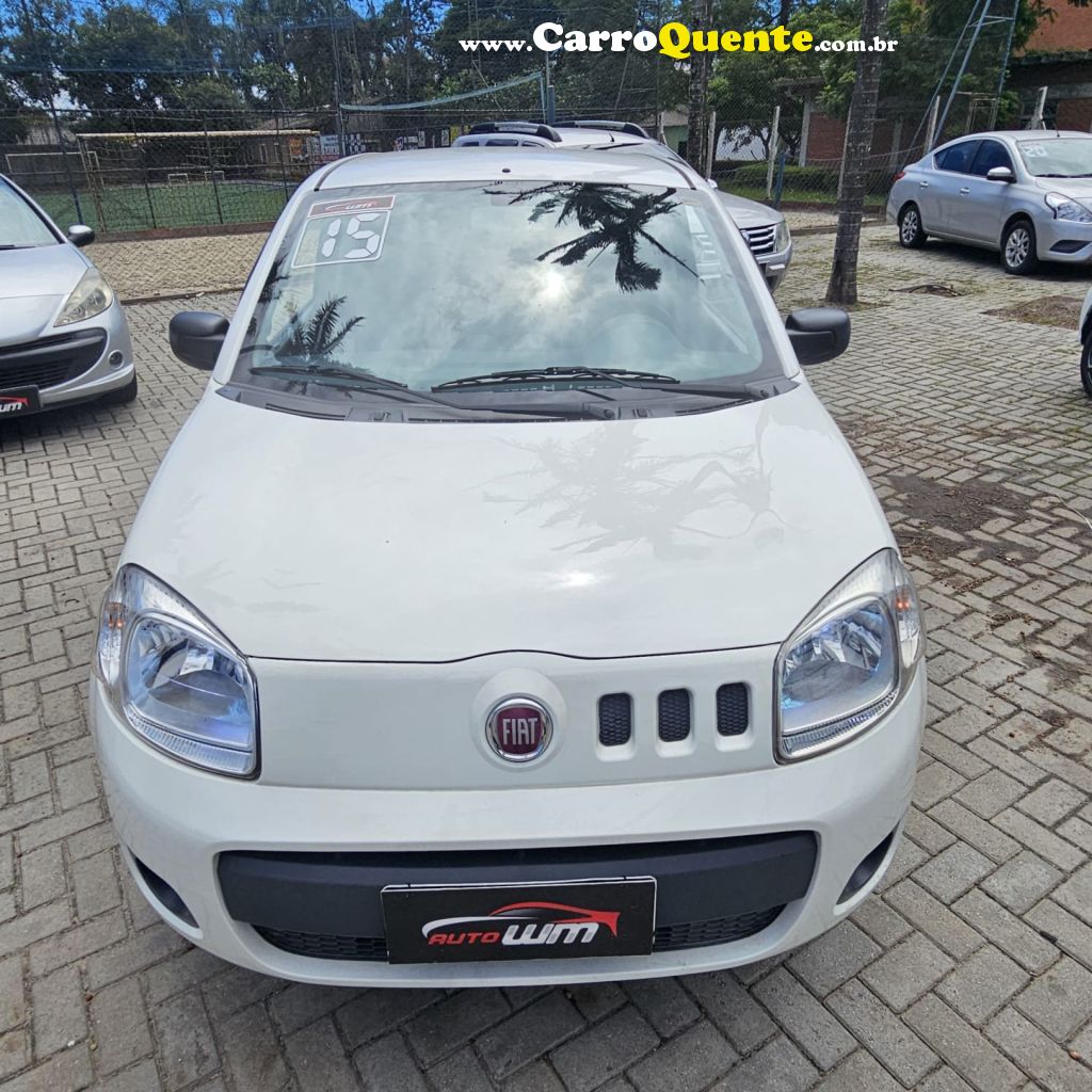 FIAT   UNO VIVACE CELEB. 1.0 EVO F. FLEX 8V 3P   BRANCO 2015 1.0 FLEX - Loja
