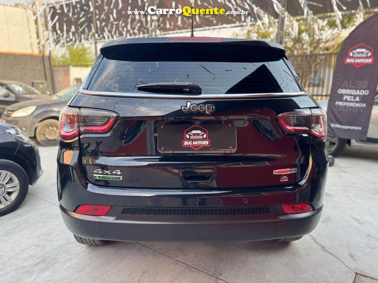 JEEP   COMPASS LONGITUDE 2.0 4X4 DIES. 16V AUT.   PRETO 2020 2.0 DIESEL - Loja