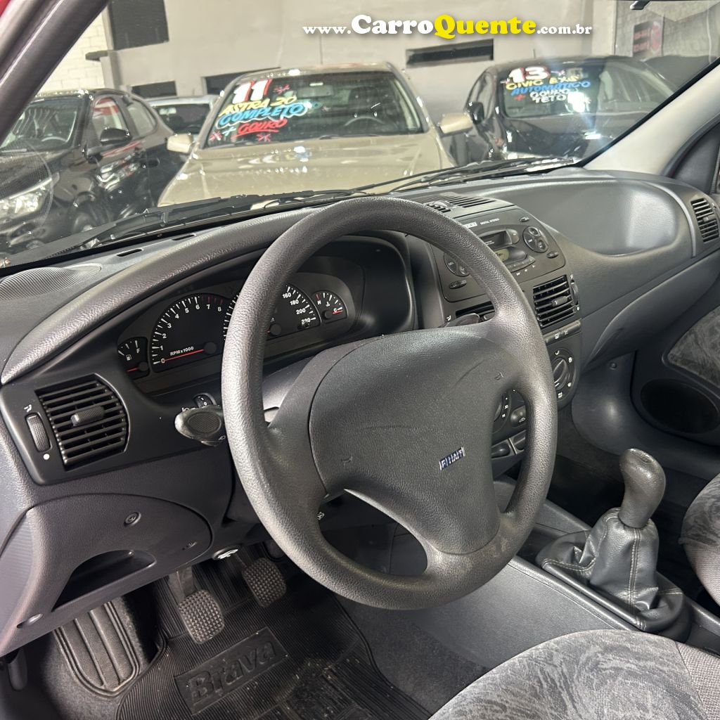 FIAT   BRAVA ELX  1.6 16V 4P   VERMELHO 2000 1.6 GASOLINA - Loja