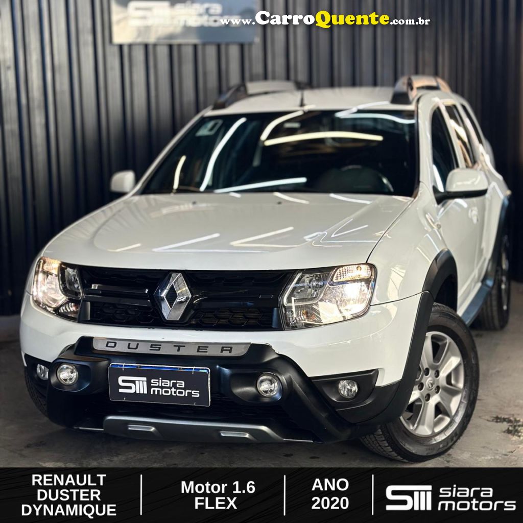 RENAULT   DUSTER DYNAMIQUE 1.6 FLEX 16V AUT.   BRANCO 2020 1.6 FLEX - Loja