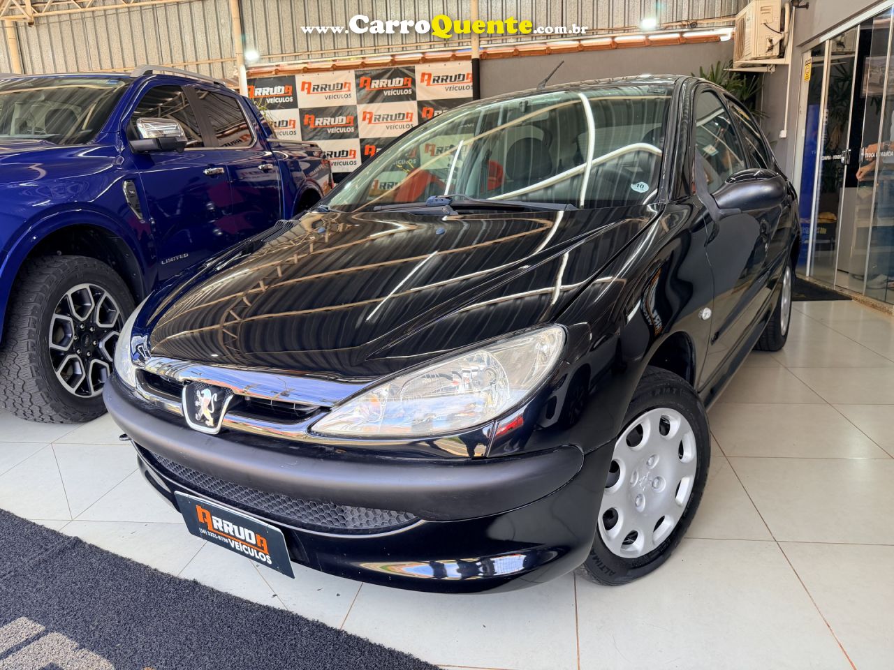 PEUGEOT   206 SENSATION 1.4 FLEX 8V 5P   PRETO 2008 1.4 FLEX - Loja