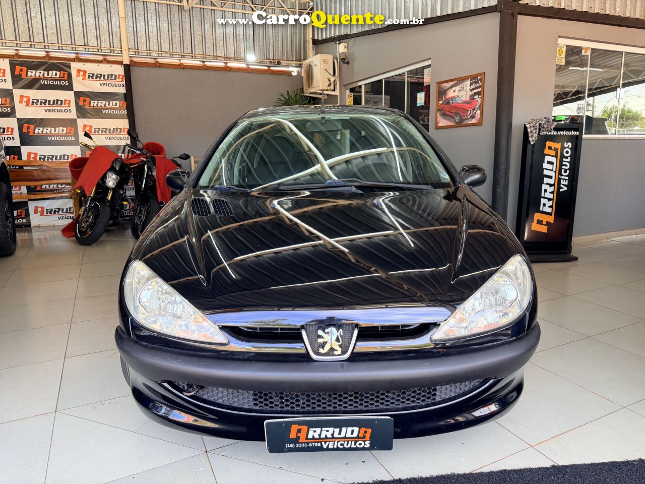 PEUGEOT   206 SENSATION 1.4 FLEX 8V 5P   PRETO 2008 1.4 FLEX - Loja