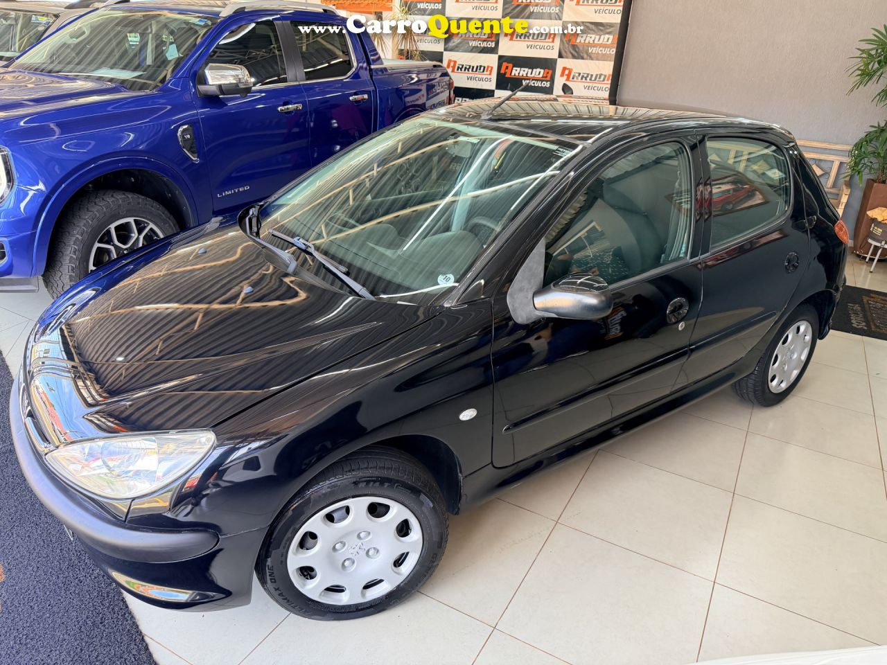 PEUGEOT   206 SENSATION 1.4 FLEX 8V 5P   PRETO 2008 1.4 FLEX - Loja