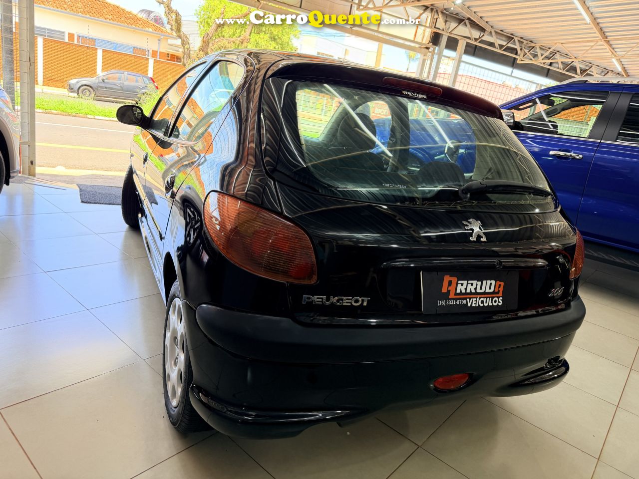 PEUGEOT   206 SENSATION 1.4 FLEX 8V 5P   PRETO 2008 1.4 FLEX - Loja