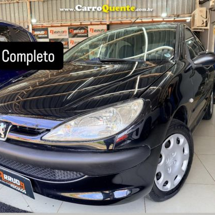 PEUGEOT   206 SENSATION 1.4 FLEX 8V 5P   PRETO 2008 1.4 FLEX