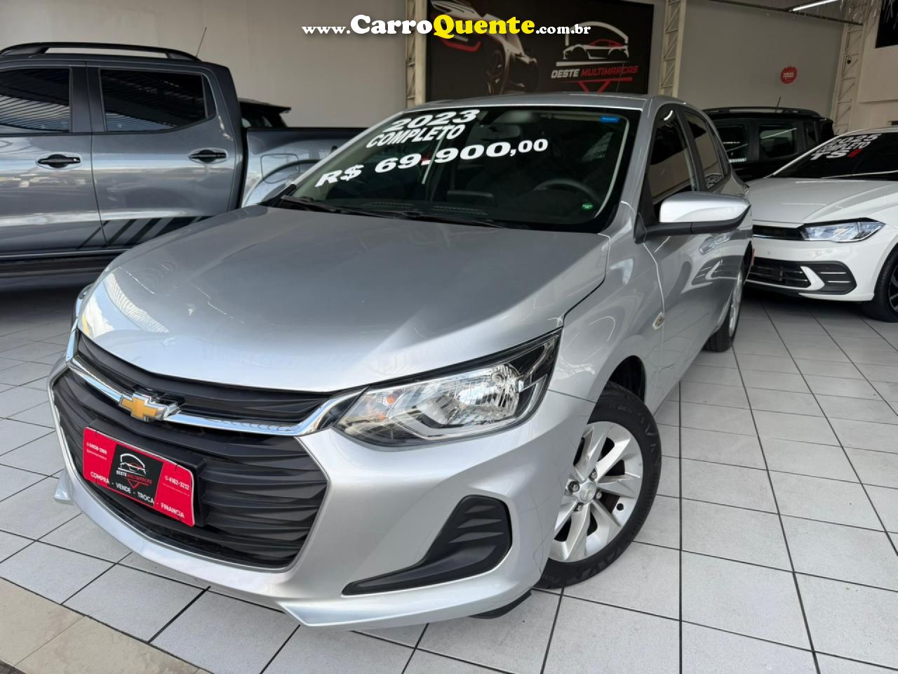 CHEVROLET   ONIX HATCH LT 1.0 12V FLEX 5P MEC.   PRATA 2023 1.0 FLEX - Loja